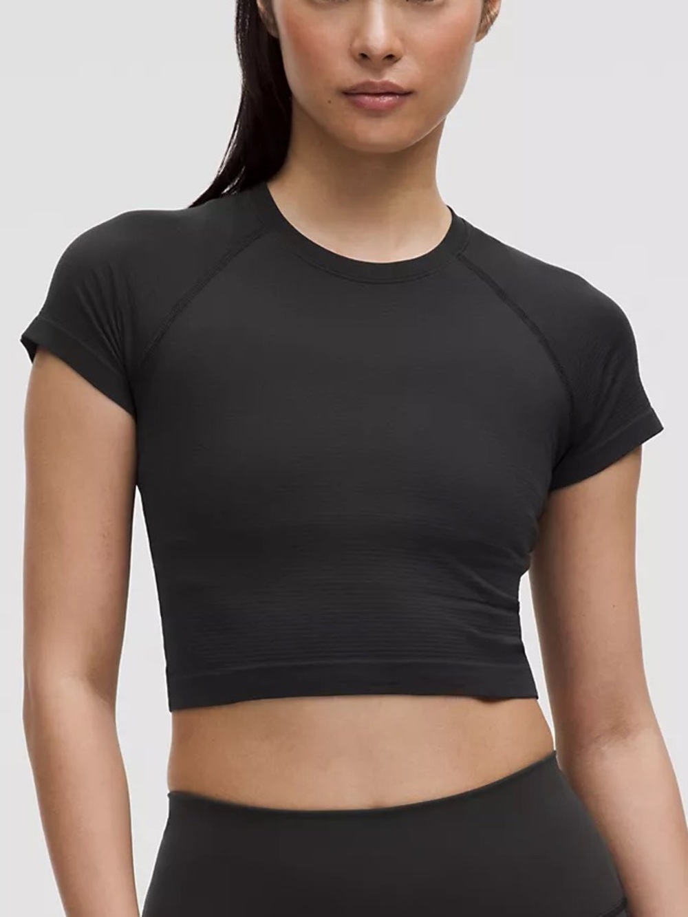 Lululemon Swiftly Tech Cropped Short Sleeve 2.0 SZ 10